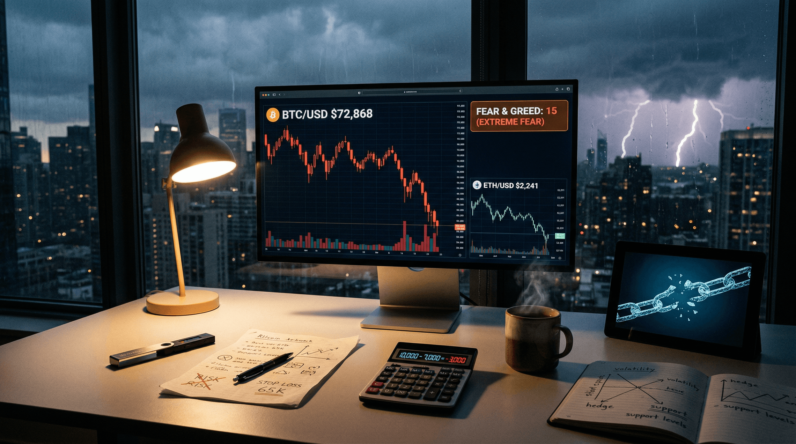 Cryptocurrency Investing Risks Peak as Fear Index Hits 15