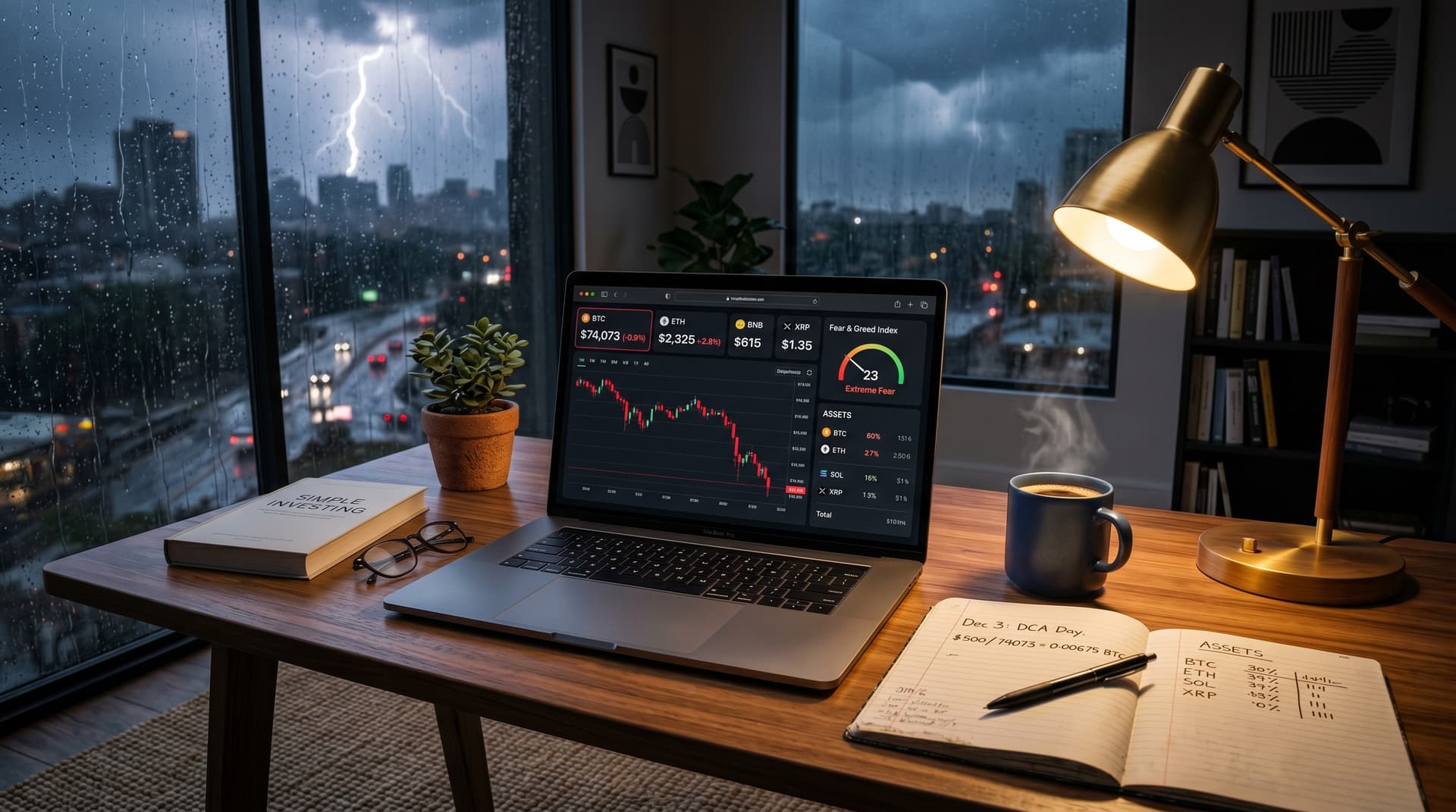 Buy Cryptocurrency Now: Fear & Greed Index Hits 23 as BTC Dips to $74K